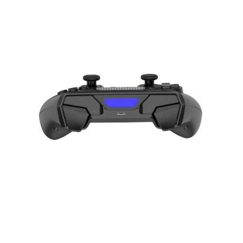 ตัวควบคุม PS4 ระยะไกลสีดำโปร่งใส Bluetooth